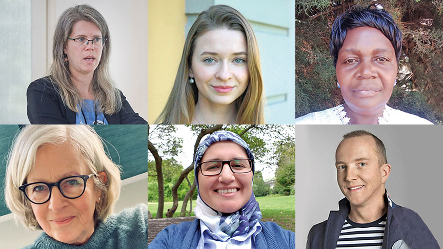Individual portraits of DAAD alumnae and alumni from this article.